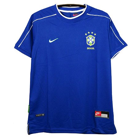 Camisa do Brasil 1998 Azul Nike Retro - Zeus Store