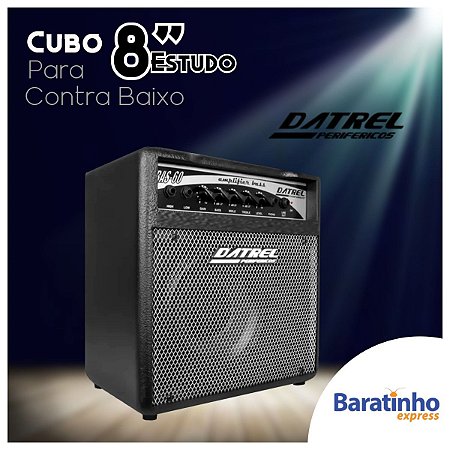 Cubo Amplificador de Som 8" P/ Contra Baixo 60W Datrel