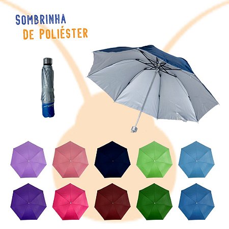 Guarda Chuva Sombrinha Poliéster De Bolsa 7 Varetas Colorida