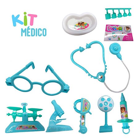 Kit Médico Menino Brinquedo Infantil 11 Itens Educativo