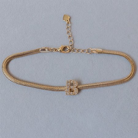 Pulseira Letra Cravejada