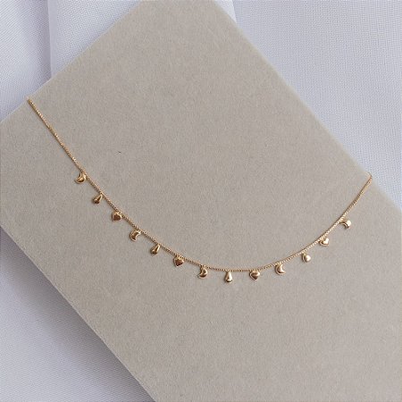 Choker Lua, gota e coração