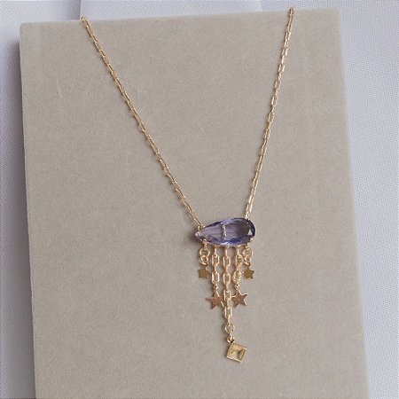 Colar Tanzanita e Franjas de Estrela