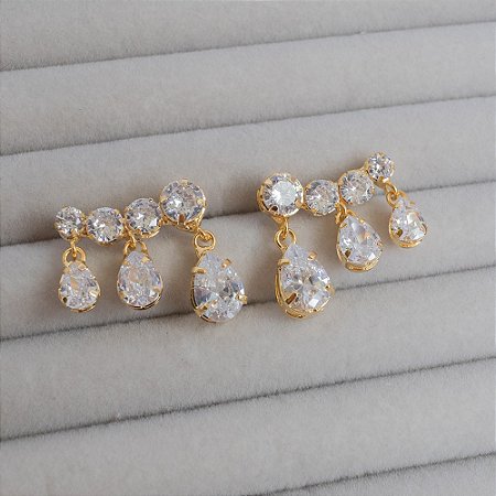 Brinco Ear Cuff de Zircônias