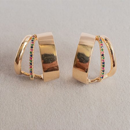 Brinco Ouro Rainbow