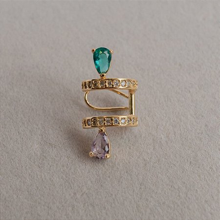 Piercing Fake Tanzanita e Esmeralda