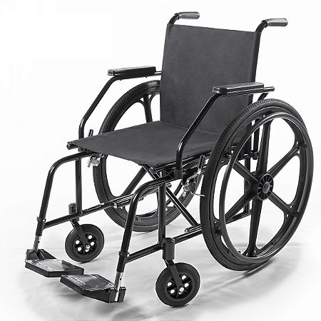 Cadeira De Rodas Simples Pl 001 Pneus Maciços