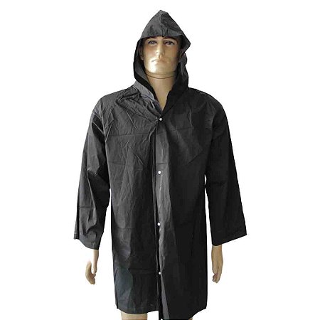 Capa De Chuva Reforçada Preta