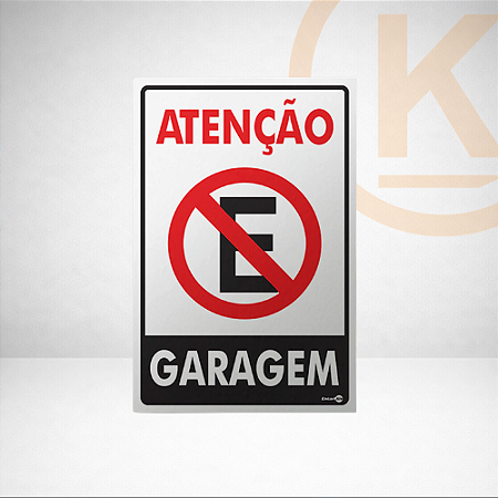 Placa Atenção - Garagem 20 x 30