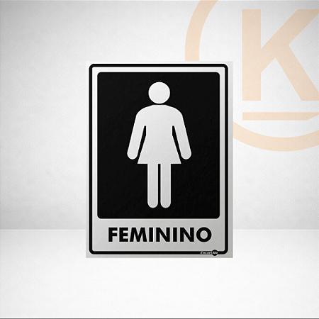 Placa de Sinalização - Banheiro Feminino