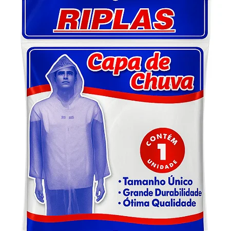Capa De Chuva Descartável Transparente - Estádio Riplas