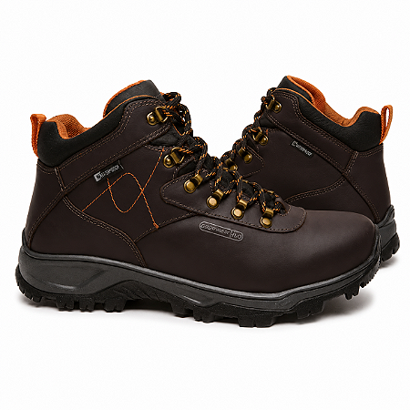 Bota de segurança Trabalho impermeável em Couro Gogowear Café
