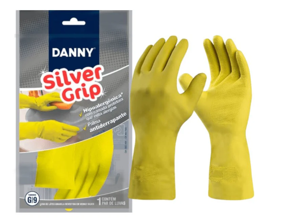 LUVA DANNY SILVER GRIP AMARELA
