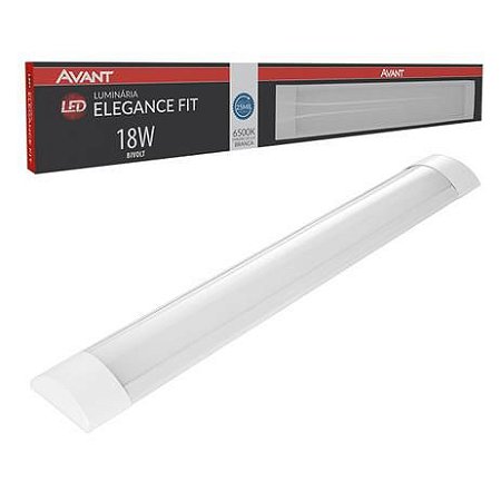 Luminária Led Elegance fit 18w Sobrepor Branca Avant 50 Cm