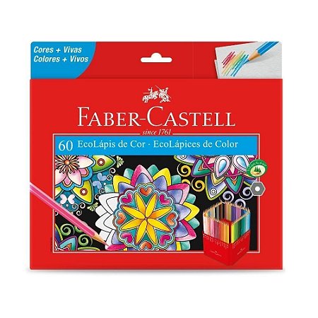 Lápis de cor Ecolápis 60 cores - 120160G - Faber-Castell