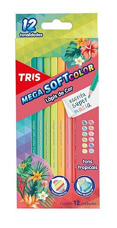 Lápis de Cor Tris Mega Tropic 12 Cores