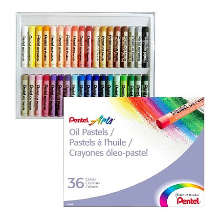 Giz Pastel Oleoso Pentel 36 Cores PHN-36