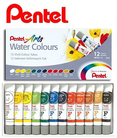 Aquarela a Base de Agua Pentel WFRS-12 COM 12 CORES