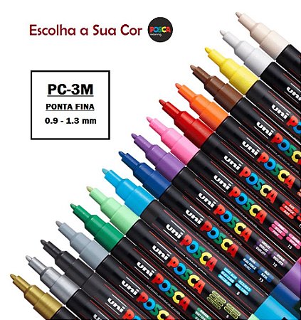Caneta Posca PC-3M Ponta Fina 1.3mm a Escolha