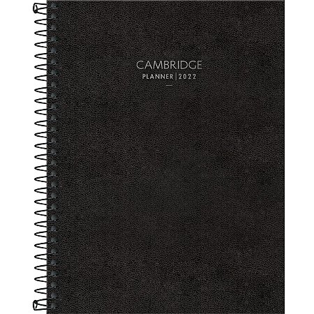 Agenda Espiral Planner  Preta CAMBRIDGE M7 - Tilibra