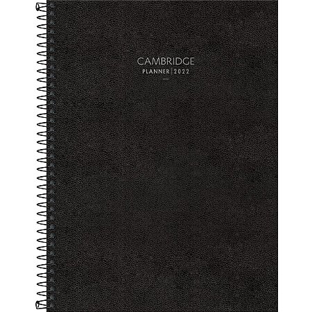 Agenda Espiral Planner Preta CAMBRIDGE M9 - Tilibra