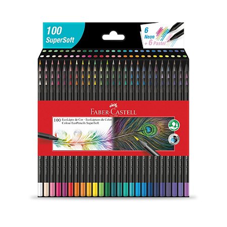 Lápis de Cor Ecolápis Super Soft 100 Cores Faber Castell !