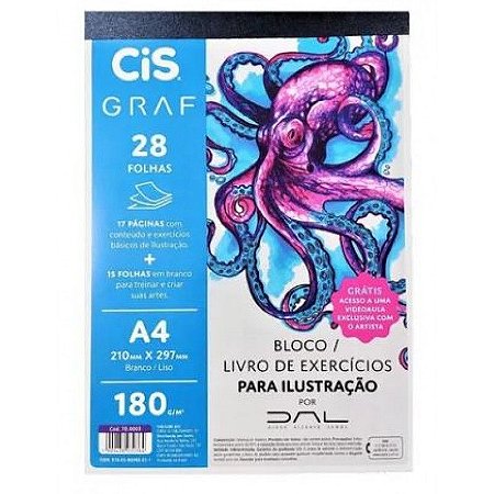 Bloco Livro de Ilustração 180g A4 Cis