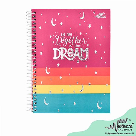 Caderno Esp. Colegial 1 matéria 80 Fls Dream Merci Capa 02