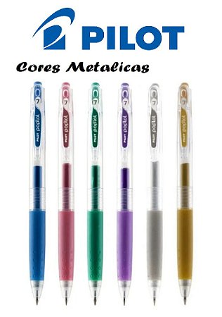 Caneta Gel Pop'lol 0.7 Pilot  Metalicas - A escolha