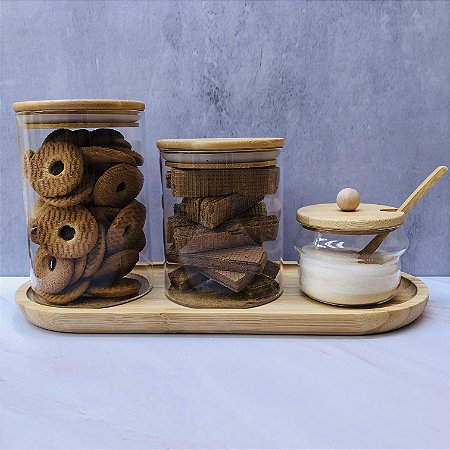 Bandeja Oval Bambu M