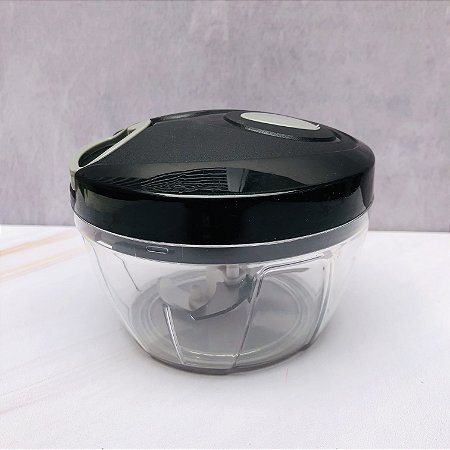 Mini Processador Manual Preto E Cinza 500ml