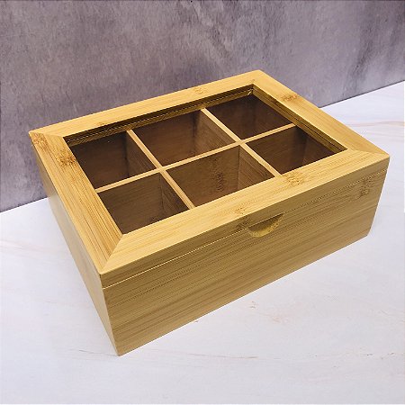 Caixa Para Cha Bambu