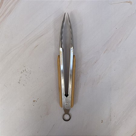 Pegador De Inox E Madeira