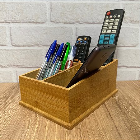 Organizador Multiuso Com Divisorias De Bambu