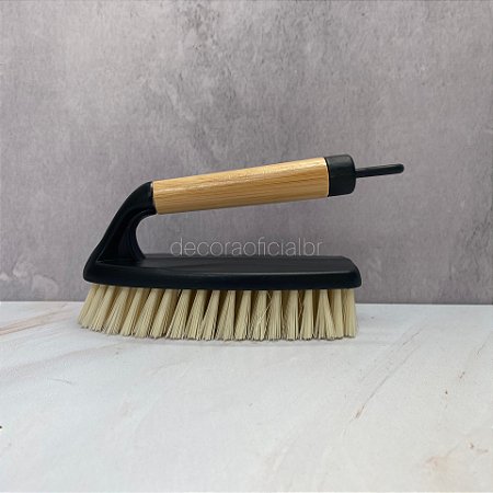 Escova De Roupa Preta Bambu