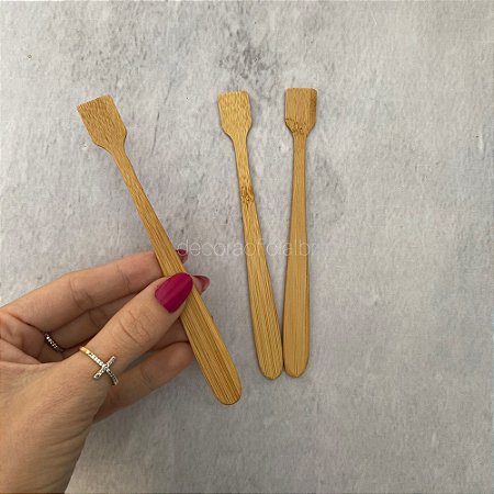 Jg Colheres Para Cafe Bambu 3pc