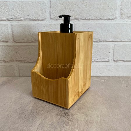 Dispenser Com Valvula Bambu Preto 500ml