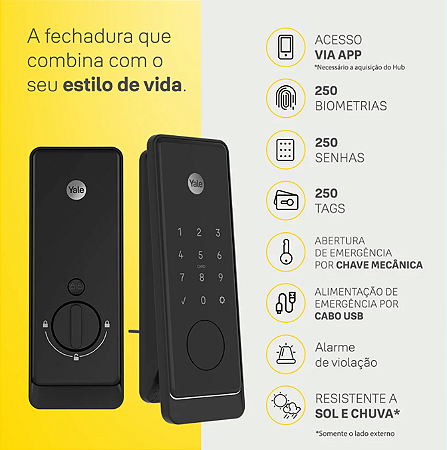 Fechadura Digital Gemini Mini Yale