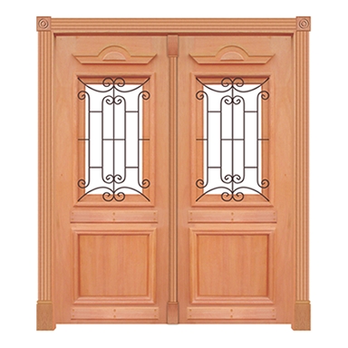 Porta Maciça Realeza Com Grade Dupla