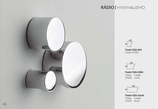 Puxador Rádio (Com base, Diamond, Personalizado) Zen