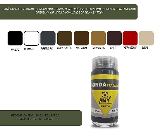 tinta borda italiana amy abaulada premium