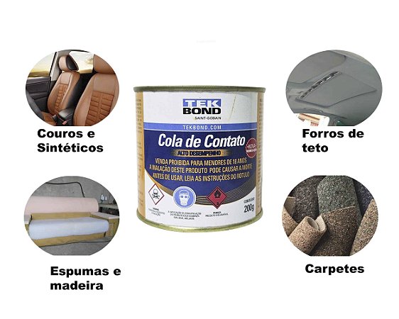 cola de contato tek bond amarela 200g