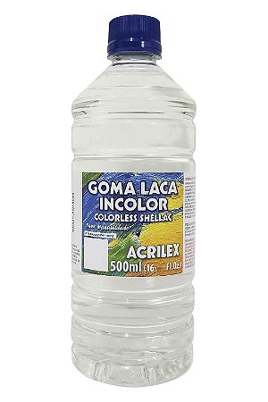 Goma Laca Incolor 500 ml Seladora e Verniz Transparente