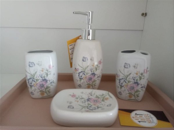 KIT PARA BANHEIRO 4 PEÇAS