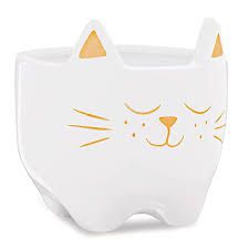 Cachepot Gato de Cerâmica 12615 - Mart - Mart Presentes