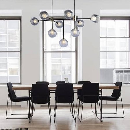 Pendente Manhattan Preto/Dourado