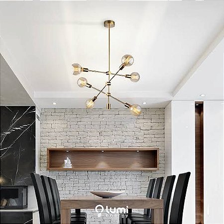 Pendente Circuit dourado