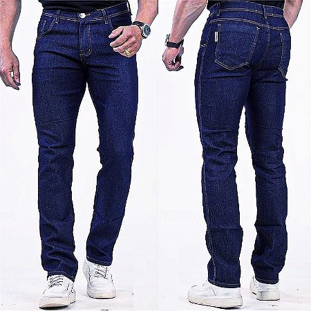 Calça Jeans Azul Escura para Curso de Formação C/ Elastano