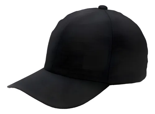 Boné Preto Rip Stop Padrão de Curso Com Fecho Snapback