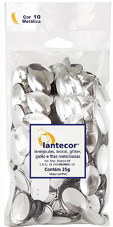 LANTEJOULA ARTIGO OVAL METALIZADA